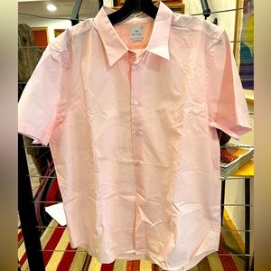 Paul Smith short sleeved baby pink dress shirt (XXL)